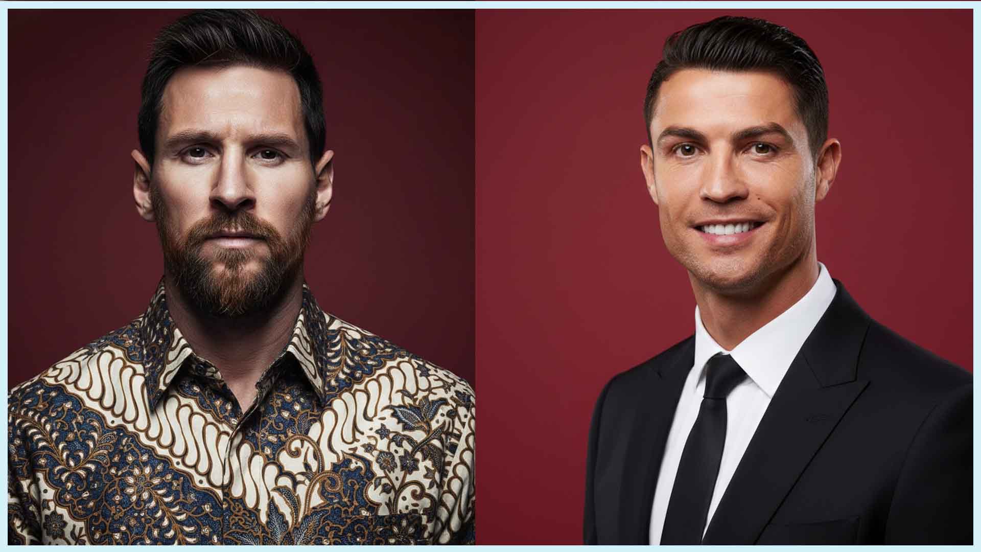 Contoh pas foto AI pria jas hitam background merah studio